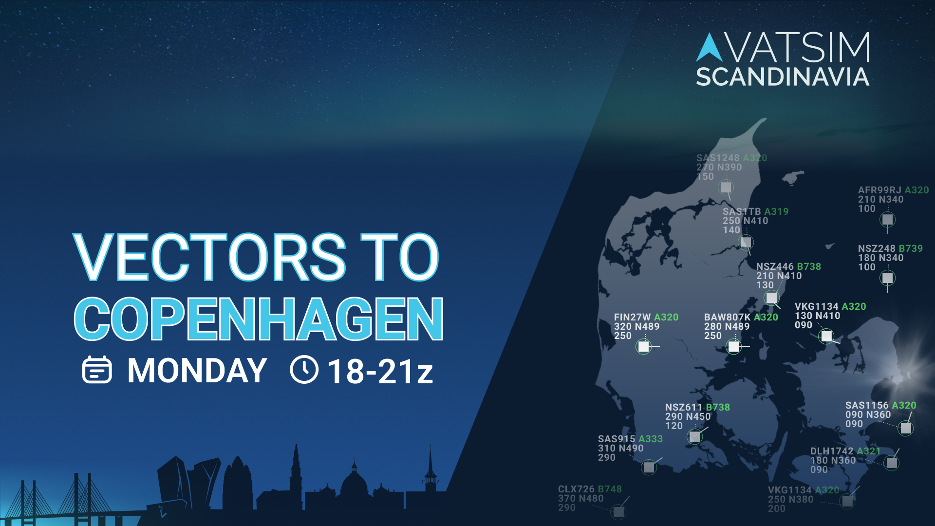 Vectors to Copenhagen